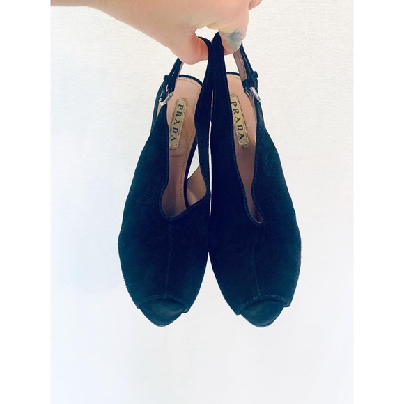 Vintage Prada platform sling back heels - Picture 2 of 7